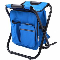 Genenic Fishing Backpack Chair,Portable Camping Stool,Foldable Backpack Stool with Double Layer  ...