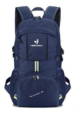 NEEKFOX Lightweight Packable Travel Hiking Backpack Daypack, 35L Foldable Camping Backpack,Ultra ...