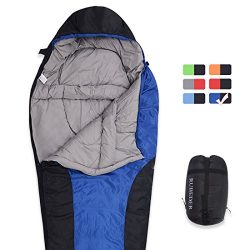 Sleeping Bag – Camping Mummy Lightweight,Waterproof,Comfort With Compression Sack–Tent Sleeping  ...