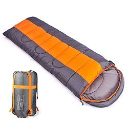 Sleeping bag, packable backpacking sleeping bags with ultralight lightweight, 2 bags spliced as  ...