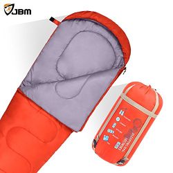 JBM Mummy Sleeping Bag with Pillow 5Colors for All Seasons 0℃/32℉ Single Waterproof and Repellen ...