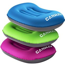 Inflatable Camping Pillow,Canway Portable Ergonomic Air Pillow with Neck Support for Outdoor Tra ...