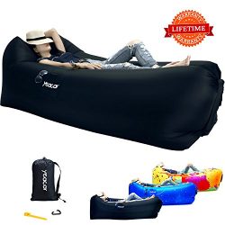 yeacar Inflatable Lounger Air Sofa, Portable Waterproof Indoor or Outdoor Inflatable Couch for C ...