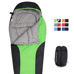 Sleeping Bag – Camping Mummy Lightweight,Waterproof,Comfort With Compression Sack–Tent Sleeping  ...