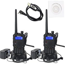 Retevis RT5 Walkie Talkies Rechargeable 7W Dual Band Radio 136-174/400-520MHz FM Scan VOX Car Ch ...