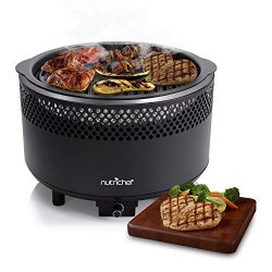 NutriChef PKGRCH41 Charcoal Grill, Medium, Black