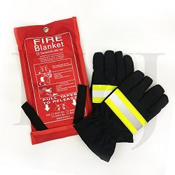 Emergency survival Fiberglass Fire Blanket Shelter Safety Cover ideal for the kitchen, fireplace ...
