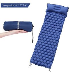 WEINAS Sleeping Pad Ultralight Compact Camping Backpacking Air Pad With Pillow Inflatable Sleepi ...