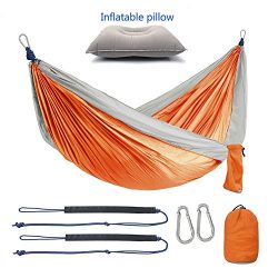 Sleeping Cloud Double Camping Hammock, tree friendly straps, Lightweight Parachute Portable Nylo ...