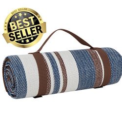 Extra Large Picnic & Outdoor Blanket Dual Layers For Outdoor Water-Resistant Handy Mat Tote  ...