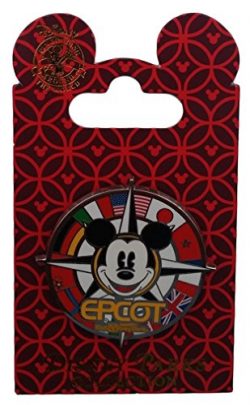 Disney Pin – Epcot Flags Mickey Mouse Compass