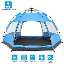 Ylovetoys Camping Tent, Double Layer Family Camping Tent, Instant Pop Up Double-Uses Waterproof  ...