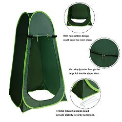 OLE Caymus Portable Pop up Camping Privacy Shelters Beach Toilet Shower Changing Room Green