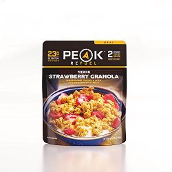 Peak Refuel Strawberry Granola | 2 Serving Pouch | Freeze Dried Backpacking and Camping Food | A ...