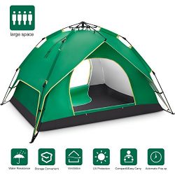 Ylovetoys 4 Person Camping Tent, Instant Pop Up Double-Uses Family Camping Tent, Waterproof Doub ...