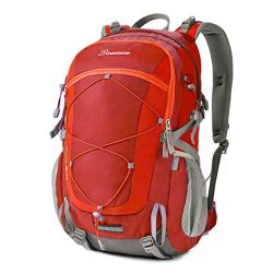 Mountaintop 40 Liter Unisex Hiking/Camping Backpack (Red1)