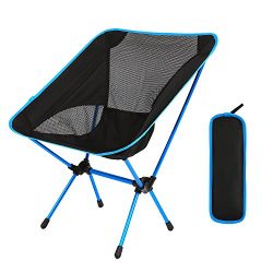 Domary Outdoor Folding Camping Chairs Portable Moon Leisure Chair Beach Chairs with Carry Bag fo ...