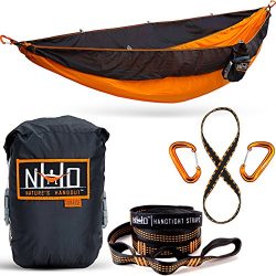 Double Camping Hammock – Portable Two Person Parachute Hammock for Outdoor Hanging. Heavy  ...