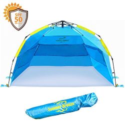 Summer Breeze Quick & Easy Pop Up Beach Tent (Large) – Superior Family Privacy, Fun an ...