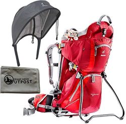 Deuter Kid Comfort 2 Cranberry Fire Kid Carrier with Sun Roof and Rain Shield