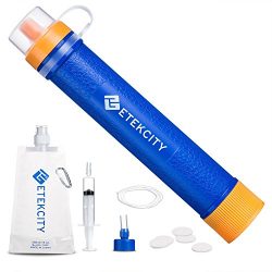 Etekcity Portable Water Filter Filtration Straw Purifier Survival Gear, 1500L Emergency Camping  ...