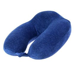 ZSZBACE Memory Foam Travel Pillow- Round U-Shaped Neck/Head Support with Pillowcase Protector fo ...