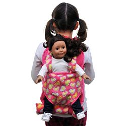 Pink Soft Plush Child Size Backpack with Built-in Doll Carrier and Sleeping Bag for 18 inch and  ...