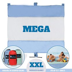 Mega Sand Proof Beach Blanket – XXL Oversized Blanket | 80% Larger than other Travel / Pic ...