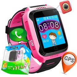 TURNMEON 1.44″ Touch GPS Tracker Smart Watch Phone for Kids Boys Girls Gifts with SIM Solt ...