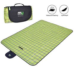 MIU COLOR Large Waterproof Outdoor Picnic Blanket, Sandproof and Waterproof Picnic Blanket Tote  ...