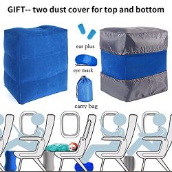 HAOBAIMEI Inflatable Travel/Airplane Pillow for Leg/Foot Rest, Air Cushion for kids to Lay Down  ...