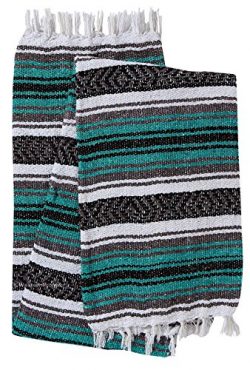 El Paso Designs Genuine Mexican Falsa Blanket – Yoga Studio Blanket, Colorful, Soft Woven  ...