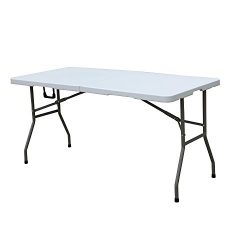 soges Folding Table 48 by 24 inch, Portal Outdoor Folding Utility Table for Garden, Beach, Campi ...