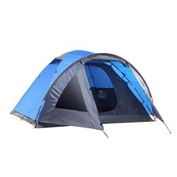 SEMOO Tent- D-Shape Door, 3-4 Person, 3-4-Season Lightweight,Fiberglass Pole,Backpacking Family  ...