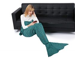 Ninovino Soft Knit Mermaid Blankets for Adults All Seasons Use in Bed,Sofa or Traveling (78̸ ...