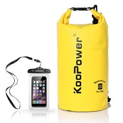 Koopower Waterproof Bag Drybag 20L Dry Gear Backpack with Universal Waterproof Phone Case for Bo ...