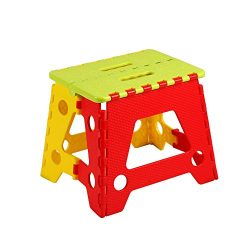 Colorful Plastic Folding Step Stool, Home, Camping, Fishing Essential Goods, 11 Inch Height and  ...