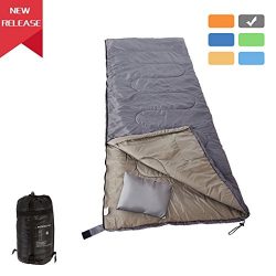 RUBEDER Sleeping Bag – Lightweight Portable, Waterproof, Comfort With Compression Sack  ...