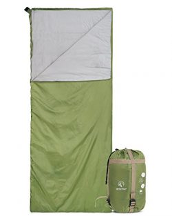 Ultra Lightweight Sleeping Bag For Backpacking, Comfort for Adults Warm Weather, with Compressio ...