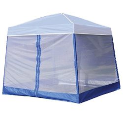 Z-Shade 10 Foot Angled Leg Screenroom Tent Camping Outdoor Patio Shelter, White