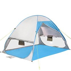 G4Free Large Pop Up Beach Tent 2-Way Portable Privacy Changing Room Automatic Camping Sun Shelte ...