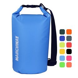 MARCHWAY Floating Waterproof Dry Bag 5L/10L/20L/30L, Roll Top Dry Sack for Kayaking, Rafting, Bo ...