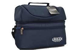 Adult Insulated Lunch Bag by UrbanFlex – Reusable, Dual Zipper Ultra Insulated Compartments for  ...