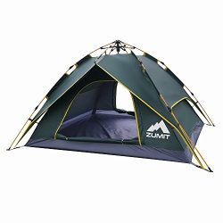ZUMIT 3-4 Person Camping Tent Automatic Dome Waterproof Backpacking Tent Instant Set up Shelter