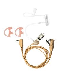 Lsgoodcare 2-Pin Acoustic Tube Earpiece Headset Earphone PTT Mic For Kenwood TK 260 TK 250 Baofe ...