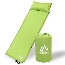 Koolsen Self-Inflating Sleeping Pad for Camping Backpacking Fishing and Climbing, Lightweight Ca ...