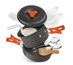 lovehope Camping Cookware Mess Kit, camp stove, Backpacking Gear & Hiking Outdoors Bag Cooki ...