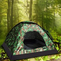 Camping Tent Camouflage Dome Tent Hiking Backpacking Shelters 4 Season Family Instant Tent (3-4  ...