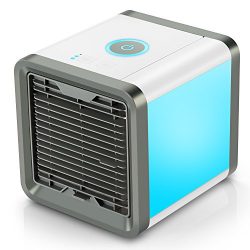Fitfirst Mini Portable Air Cooler, 6.7 Inch Personal Desktop Air Conditioner, Humidifier and Pur ...