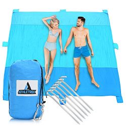 Extra Large Beach Blanket by Athletrek | Durable Sand Proof Water Resistant Beach Mat | Lightwei ...